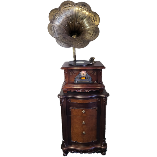 GRAMOPHONE AND CABINET